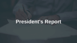 President's Report 2020