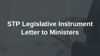 STP Legislative
Instrument Letter to Ministers